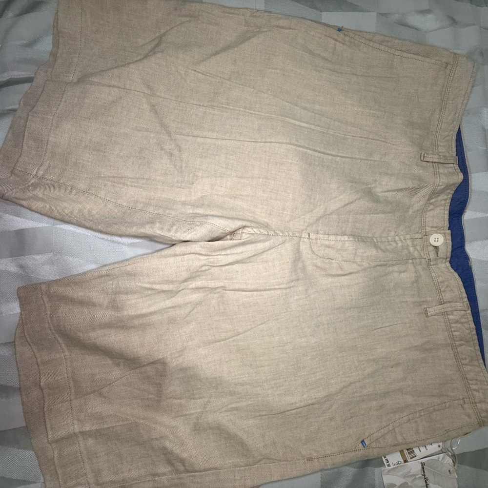 Tommy Bahama Tan Flat Front Shorts